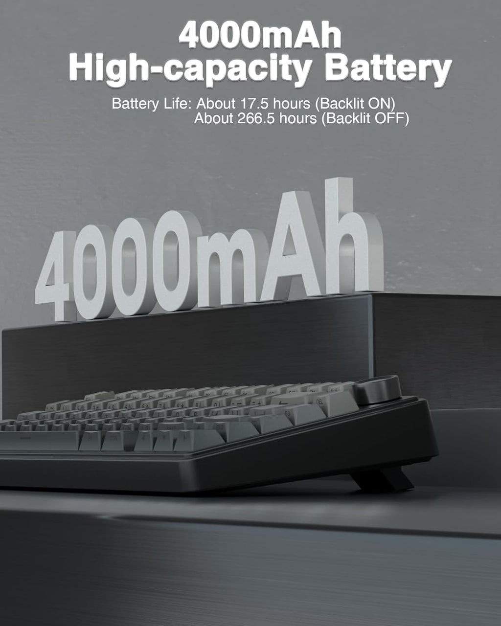 F75 Pro Wireless Mechanical Keyboard,75% Hot Swappable Custom Keyboard with Knob,Rgb Backlit,Pre-Lubed Reaper Switches,Side Printed PBT Keycaps,2.4Ghz/Usb-C/Bt5.0 Mechanical Gaming Keyboards